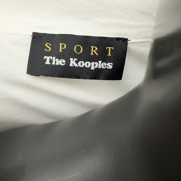THE KOOPLES Sport Cropped Floral Lace-Hem Half Split Cuff Sleeves White Blouse 1 - Picture 6 of 9